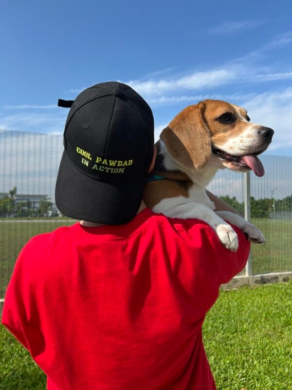 Cool Pawdad in Action Baseball Cap
