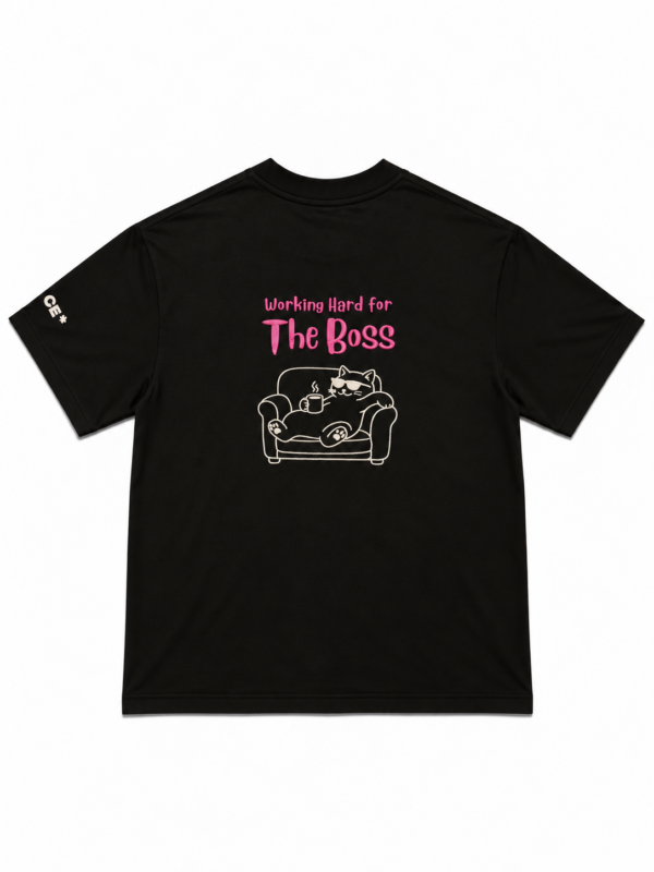 Working Hard for The Boss (Cat) Oversized T Shirt