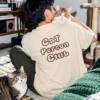 Space Pet Club Beige Cat Person Club T shirt Cat Person Club Oversized T-Shirt