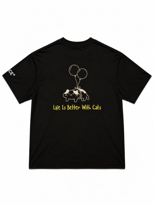 Life Is Better With Cats Oversized T-Shirt