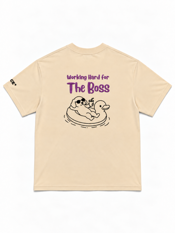 Working Hard For The Boss (Dog) Oversized T-Shirt