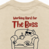 Space Pet club beige working hard for the cat t shirt Working Hard for The Boss (Cat) Oversized T Shirt